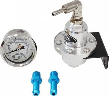 Regullator presioni karburanti D1Spec D, me manometër, universal, argjend