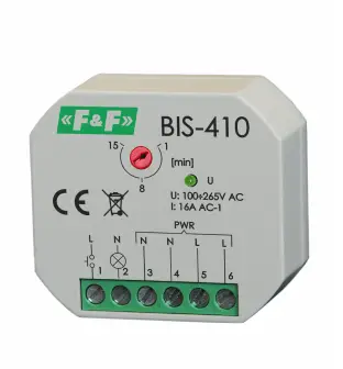 Rele bistabile F&amp;F BIS-410, me kohëmatës, për butona me ndriçim