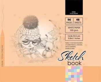 Sketchbook vizatimi TW Fresh, 148x105mm, 96 faqe 100g, i bardhë