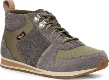 Atlete për femra Teva W Highside 84 Mid, memory foam, ngjyrë gri e gjelbër