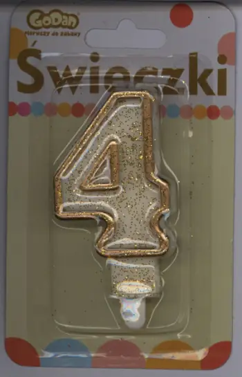 Fishek për torte Svk Dortov Gold Blue SLO 4, efekt festiv, ari dhe blu