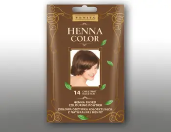 Bojë bimore për flokë Venita Henna, ngjyra gështenjë nr 14