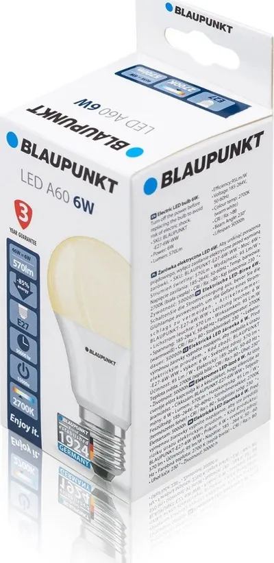 Llambë LED Blaupunkt E27 Classic, 6W, 2700K dritë e ngrohtë, e qulltë - 3