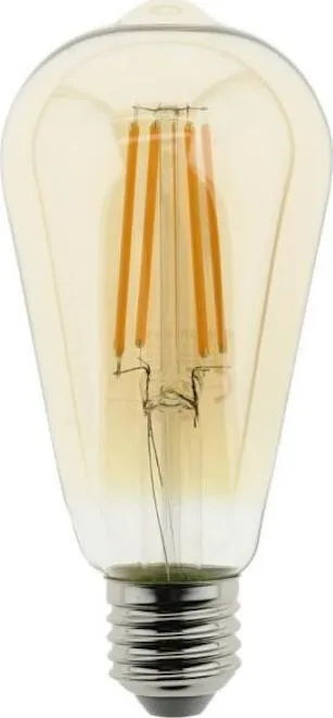 Llambë LED Blaupunkt ST64, 8W E27, dimmable, xham amber - 1