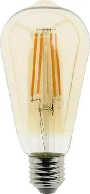 Llambë LED Blaupunkt ST64, 8W E27, dimmable, xham amber