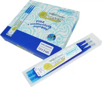 Fishekë stilolapsi Eraser Refillable Erasable, 0.7mm, set 3 copë, blu