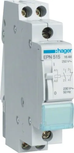 Rele impulsive Hager EPN515, 16A, 230V AC 110V DC, gri - 1