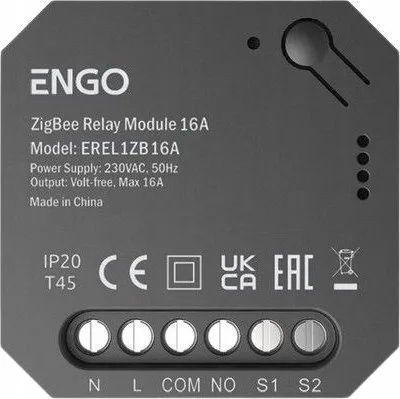 Rele inteligjente EREL 16ZB, ZigBee 3.0, 16A, e bardhë - 1