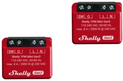 Rele inteligjente Shelly 1PM Mini Gen3, 1 kanal, 8A, WiFi dhe Bluetooth - 1