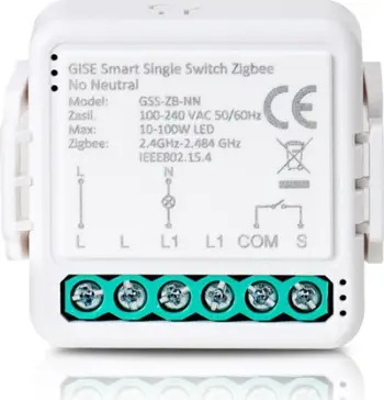 Rele inteligjente GISE Tuya, 100W, ZigBee WiFi, e bardhë