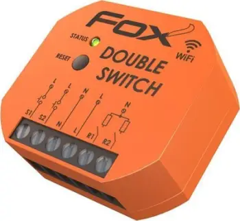 Rele inteligjente F&F Wi-R2S2-P, dy kanale, Wi-Fi, e bardhë