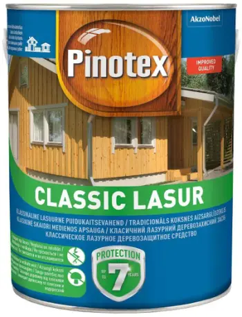Bojë druri Pinotex Classic Lasur, 3L, për jashtë, ngjyra Oregon