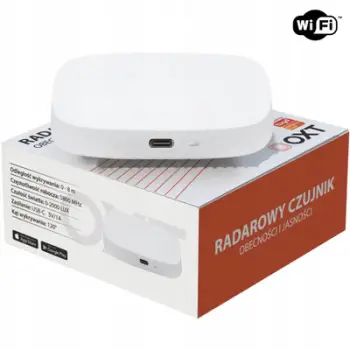 Senzor ndriçimi Oxt Presence Brightness Radar, WiFi Tuya, USB, i bardhë