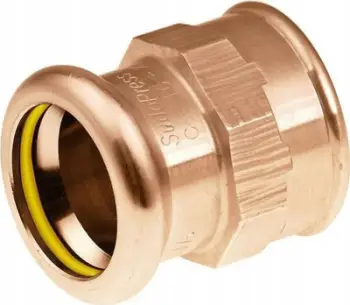 Fiting bakri KAN-therm Press Gas, 15mm x 1/2", bronz në ngjyrë bakri
