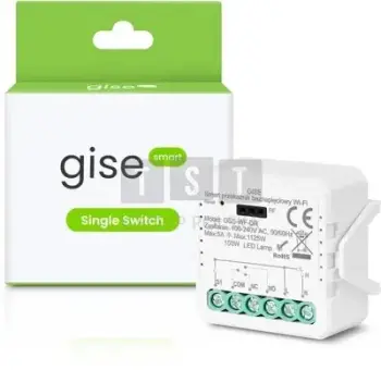 Rele inteligjente WiFi GISE Smart GSS-WF-DR, 1 kanal, Tuya, e bardhë