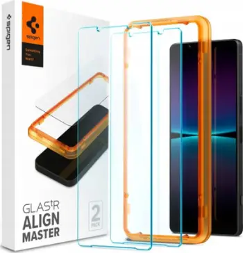 Mbrojtës ekrani Spigen Glass tR AlignMaster, për Sony Xperia 1 VI, set 2 copë, transparent