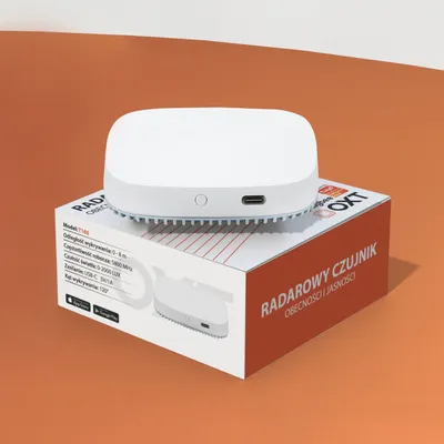 Senzor prezence dhe drite ZigBee Tuya, radar Doppler, USB C, i bardhë - 2
