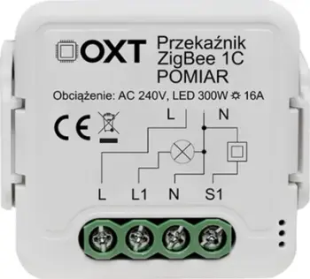 Rele smart OXT Mini Relay, 1 qark, 16A, ZigBee Tuya, e bardhë