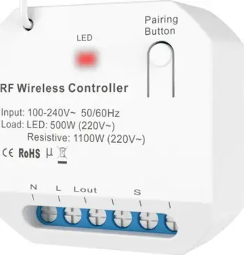 Relé radio RF433 ART OEM, modul ndezje fikjeje, 230V, e bardhë