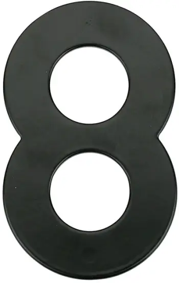 Numër shtëpie Haushalt MB-8, 145mm, i zi