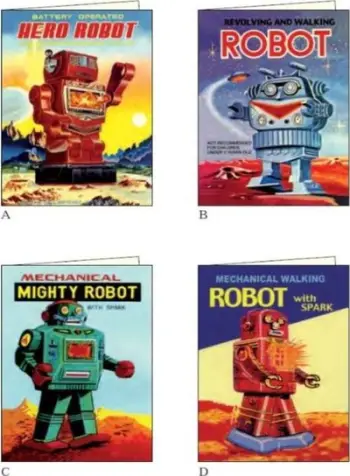 Kartolinë urimi AGR 057 Robots, me zarf, 11.5x17 cm, shumëngjyrëshe