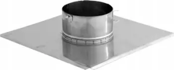Pllakë çatie SPIROFLEX për tub ventilimi 180mm, 333x333mm, çelik inox