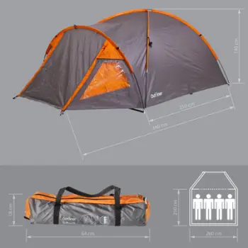 Çadër kampingu Outliner Tent 4 Persons, 4 persona, portative