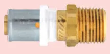 Fiting drejt PEX Herz Press, 16 x 2 mm, 1/2" M, metalik - 1