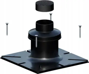 Pllakë çatie për oxhak Ricom FLAT ROOF PLATE DN80, PP, me deflektor