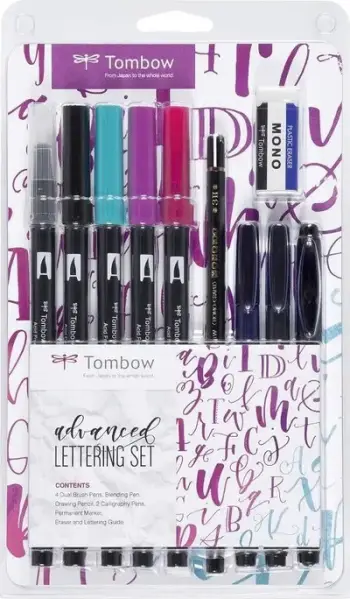 Set për hand lettering Tombow LS ADV, rollerball dhe brush pen, shumëngjyrësh