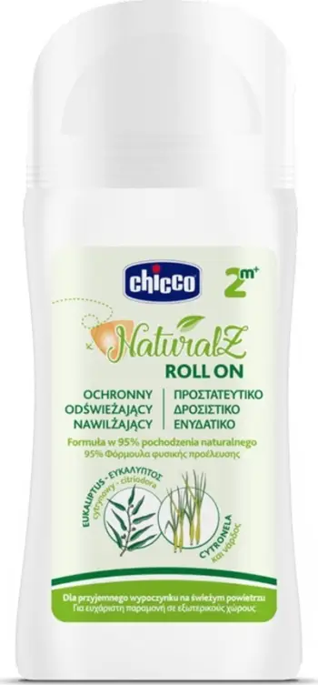 Repelent kundër mushkonjave Chicco NaturalZ Roll-on, 60ml, për fëmijë