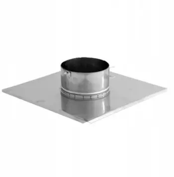 Pllakë çatie SPIROFLEX Roof Plate Vent 100, inox, argjendtë