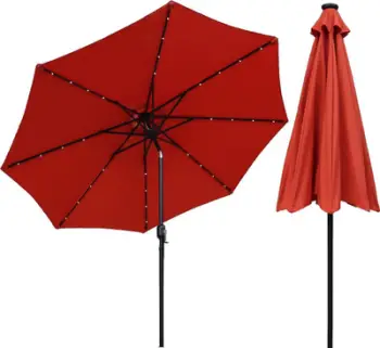 Çadër kopshti Saska Garden Coccora, 300cm, LED, terrakote