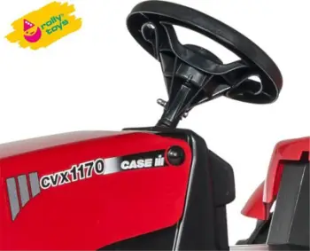 Traktor lodër Rolly Toys Rolly Kid Case, me pedale, me rimorkio, i kuq