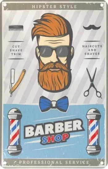 Pllakë dekorative Barber B057, alumin, stil industrial, shumëngjyrëshe