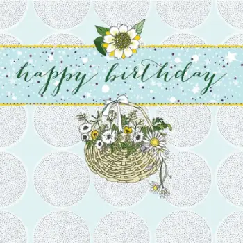 Kartolinë urimi Clear Creations CL0201 Birthday Basket, katrore, kristal Swarovski