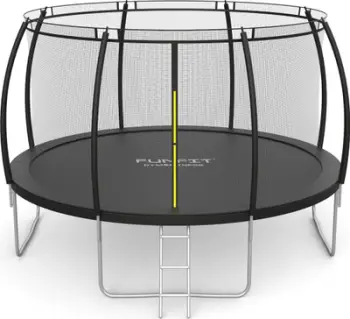 Trampolinë kopshti Funfit 3121, diametër 374 cm 12 FT, rrjetë e brendshme, shumëngjyrëshe