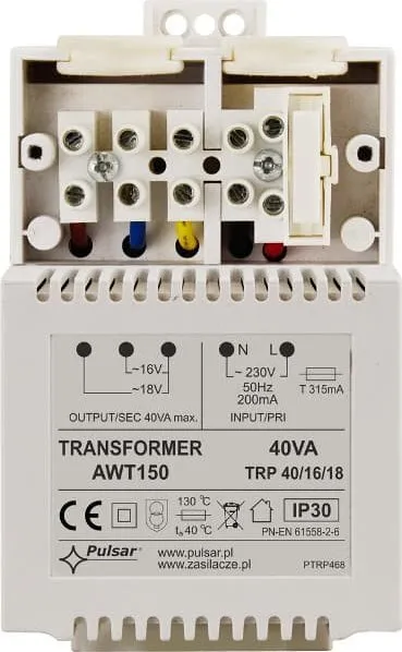 Transformator Pulsar AWT150, 40VA, 16V 18V AC - 1