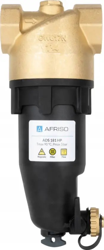 Separator magnetik papastërtish Afriso ADS 181 HP, 1 1/4", për ngrohje dhe ftohje