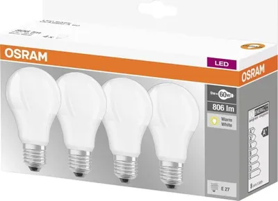 Llambë LED OSRAM Retro E27, 9W, 2700K, mat, pako 4 copë - 2