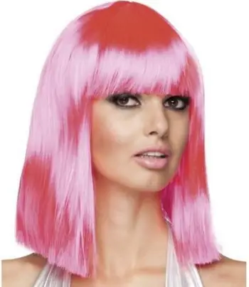 Parukë Aster Wig, për kostume për të rritur, Dance Pink, rozë