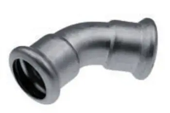 Nyje këndore 45° KAN-therm Inox, 76.1mm, çelik inox