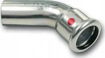 Fiting kthesë 45° SANHA Therm Nipple ZWxZZ 35mm, për tub çeliku, çelik i galvanizuar