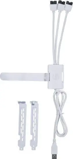 HUB USB Lian Li 1 në 3, USB 2.0, Type A mashkull, i bardhë