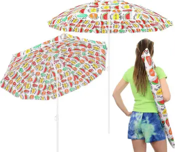 Çadër plazhi Enero Camp Mix Fruit, 180cm, poliester, shumëngjyrëshe