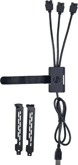 HUB USB Lian Li 2.0, 1 në 3 porta, i zi - 1