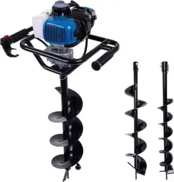 Trap tokësor me benzinë Scheppach EB2000, motor 2 takt 1.97HP, sete shpuese 100 150 200mm