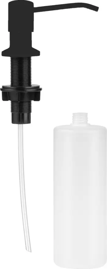 Dispenser lëngu lavamani Invena, 0.5L, çelik inox, i zi matte