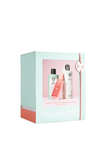 Set për kujdesin ndaj flokëve Maria Nila True Soft Box Gift Set, 3 elemente - 1