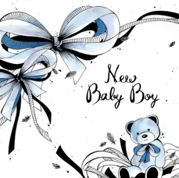 Kartolinë urimi Clear Creations CL2513, lindje bebe, me kristal Swarovski